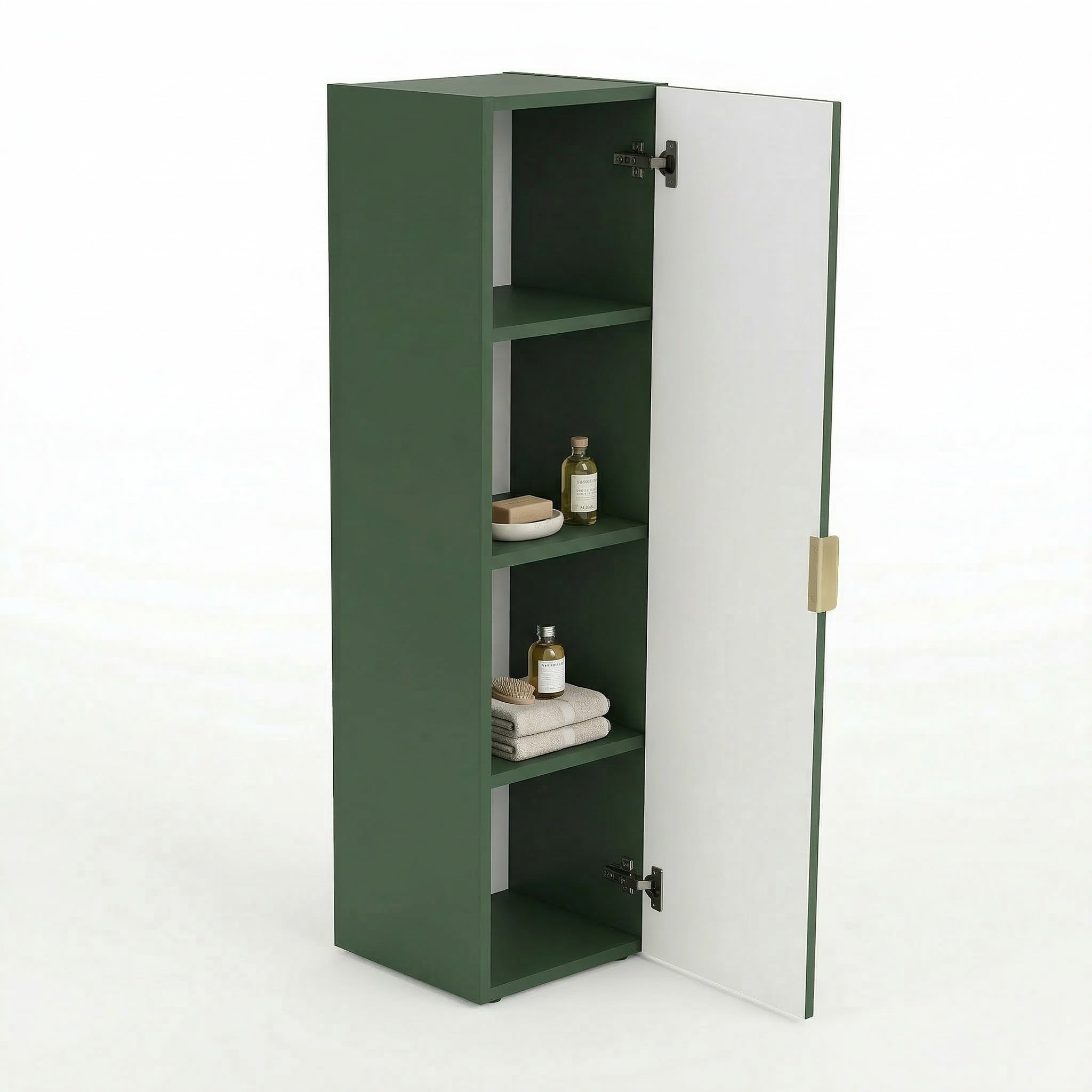 Bad Hochschrank 120 cm Willy - Salbei