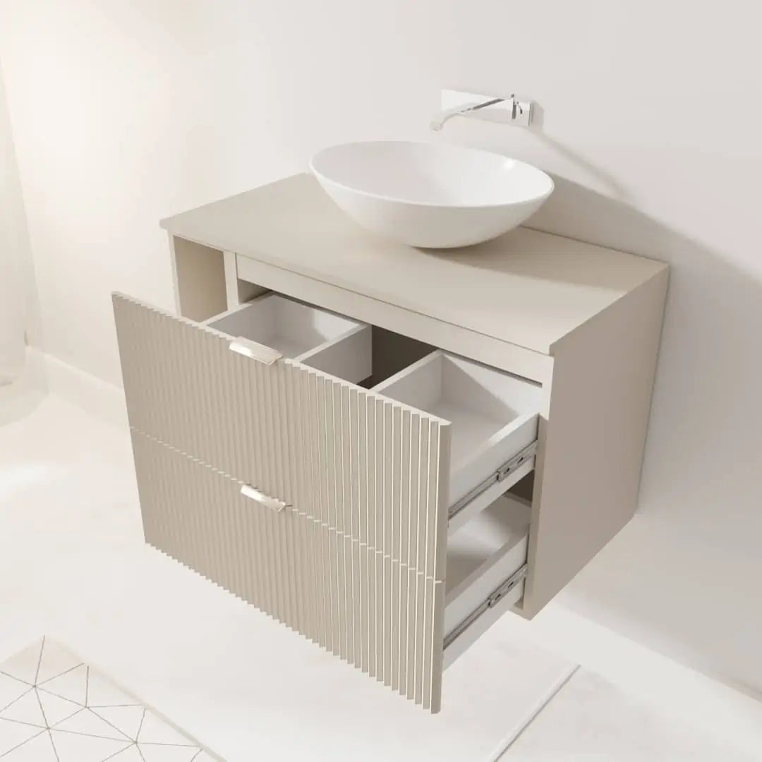 Waschtischunterschrank mit Regal 100 cm Willy - Kaschmir