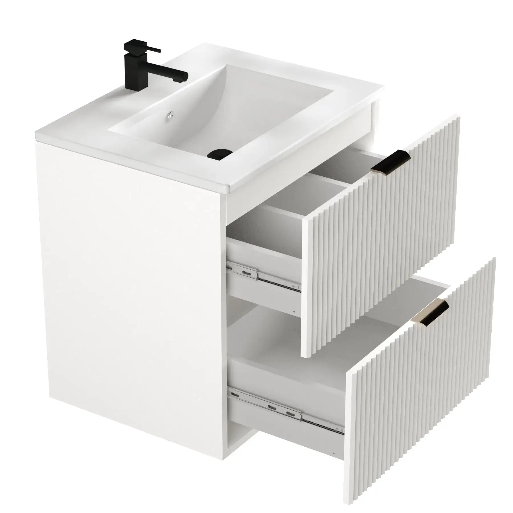 Waschtischunterschrank 60 cm mit Waschbecken Willy - Weiß