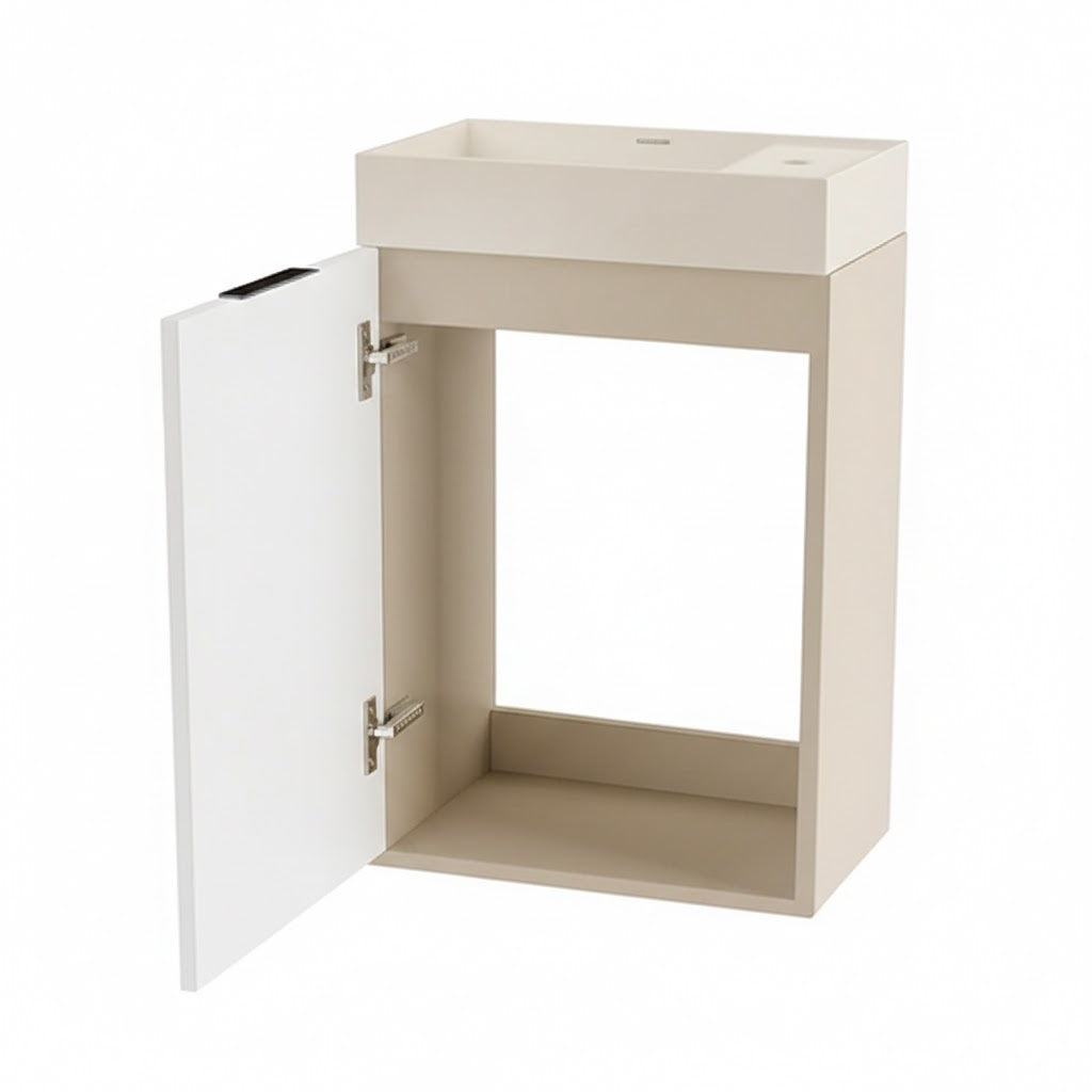 Waschtischunterschrank 40 cm mit Waschbecken Willy - Kaschmir