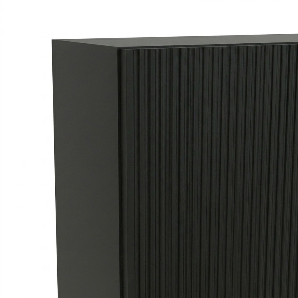 Hängender Badezimmerschrank, 30 cm, 1 Tür mit Einlegeboden Willy - Schwarz