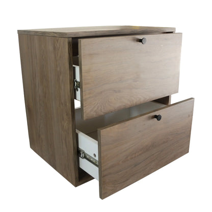 Waschtischunterschrank 60 cm, glatte Fronten Belino - Walnuss Dunkel
