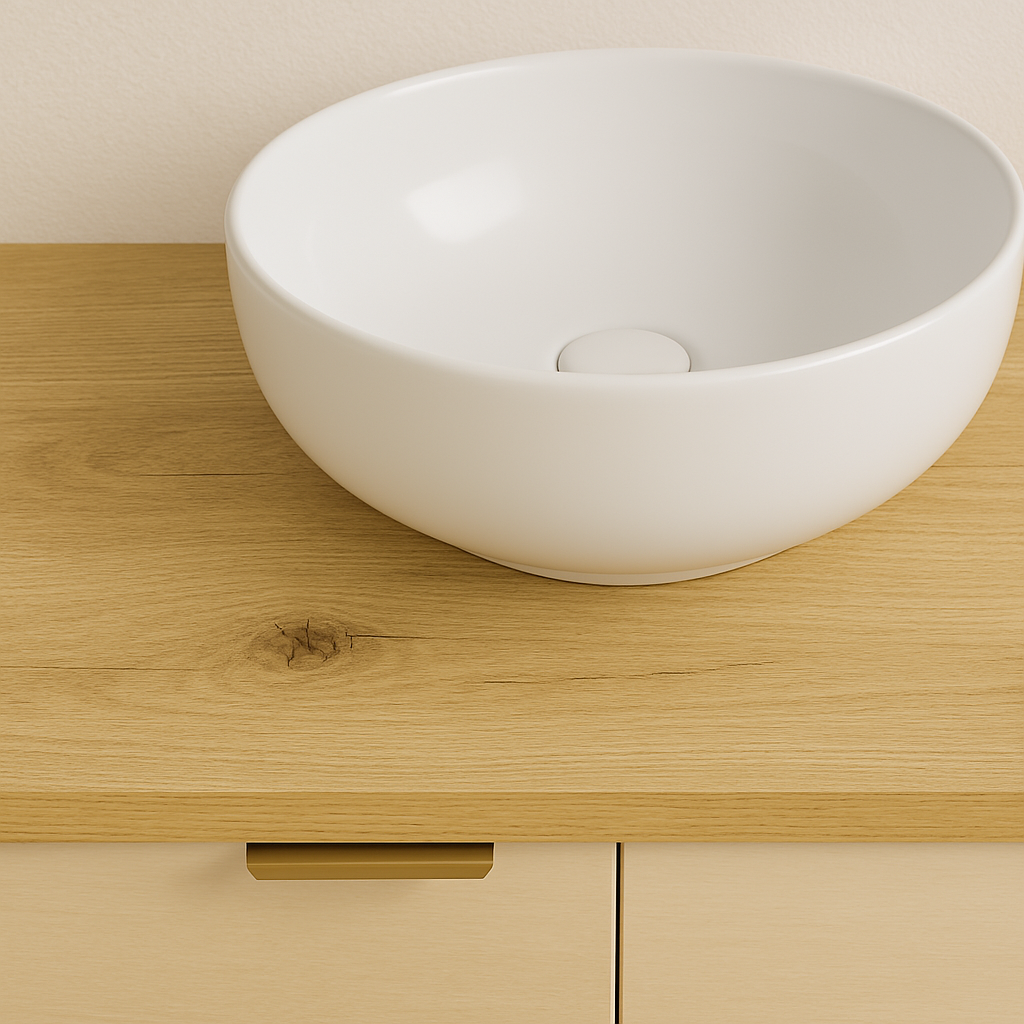 Waschtischunterschrank 120 cm Orio - Kaschmir/Eiche artisan
