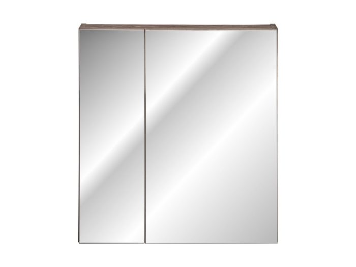 spiegelschrank bad holz, 60 cm breit, in eiche, moderner stil