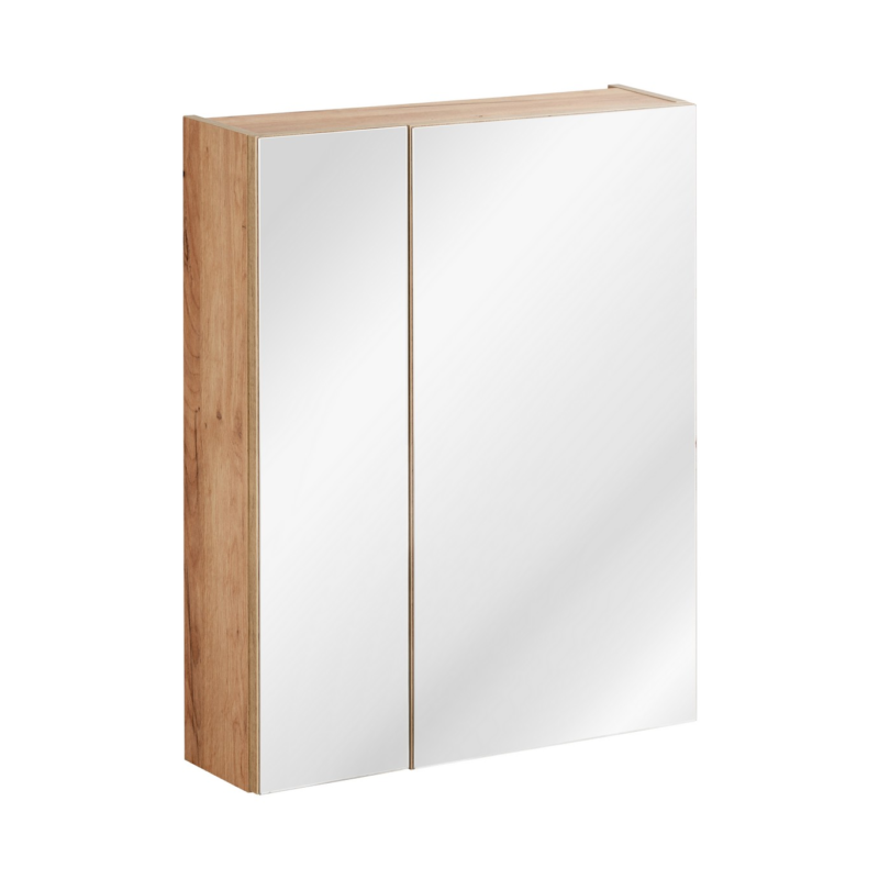 Badezimmer Spiegelschrank Holz 60 cm, 2-türig Capri OAK