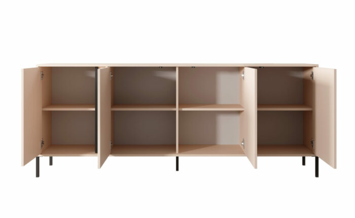 Sideboard Beige stehened mit 4 Schubladen ca. 200cm breite, modern stil