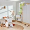 Kinderkleiderschrank mit Türen in Weiß, B/H/T 100/210/56 cm