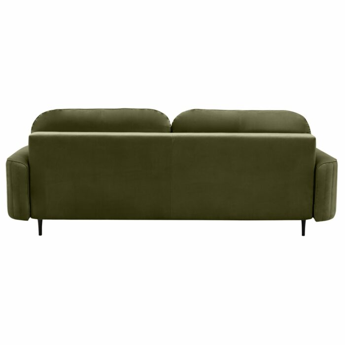 Sofa mit Schlaffunktion und Bettkasten Velours Olive Vena 2