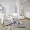 Babybett 70x140 in Weiß, mit Schublade, 75 cm breite