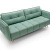3-Sitzer-Sofa mit Federkernmatratze und Stauraum, Mint, pflegeleichtem Velvet, Loki