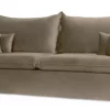 Sofa mit Schlaffunktion, rau-beige, velours Mike