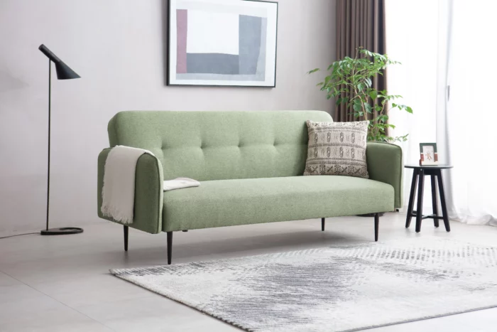 Sofa mit Schlaffunktion, Olivgrün, Cori II