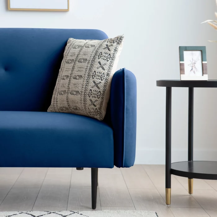 Sofa mit Schlaffunktion, marineblau, velours, Cori II